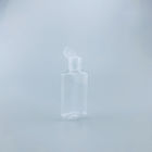 Botella octagonal transparente 60ml Flip Cap Alcohol Disinfection