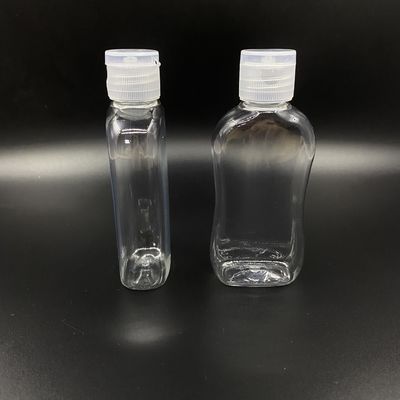 Botella portátil del desinfectante de la mano del tapón de tuerca disponible plano 75ml